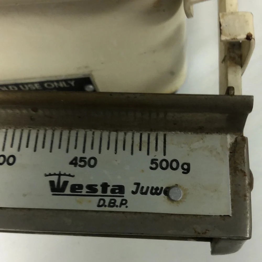 Vintage Westa Karat‎ ivory Scale & Stainless Steel Removable Tray W. Germany